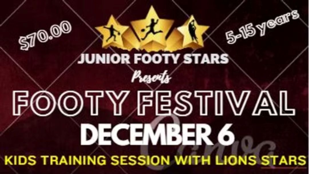 1017_juniorfootystarts_footyfestival_coorpooroo_hero | Kids in Brisbane, Gold Coast, Sunshine Coast | Kotc Footy Festival with Charlie Cameron and Dayne Zorko
