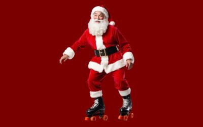 Santa is Skating to Town