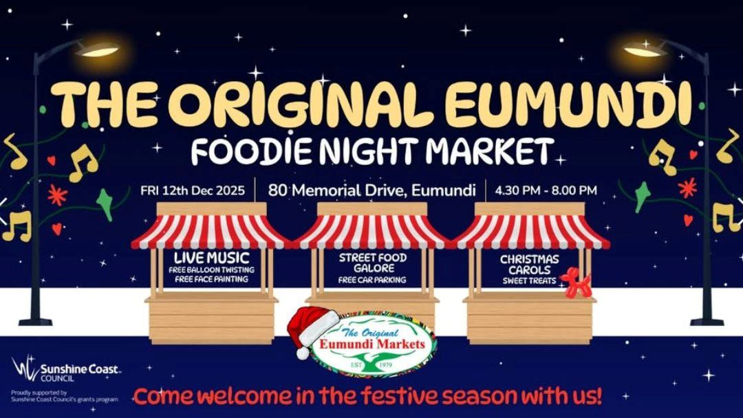 1115_eumundimarkets_christmas_hero | Kids in Brisbane, Gold Coast, Sunshine Coast | Kotc the Original Eumundi Foodie Night Market