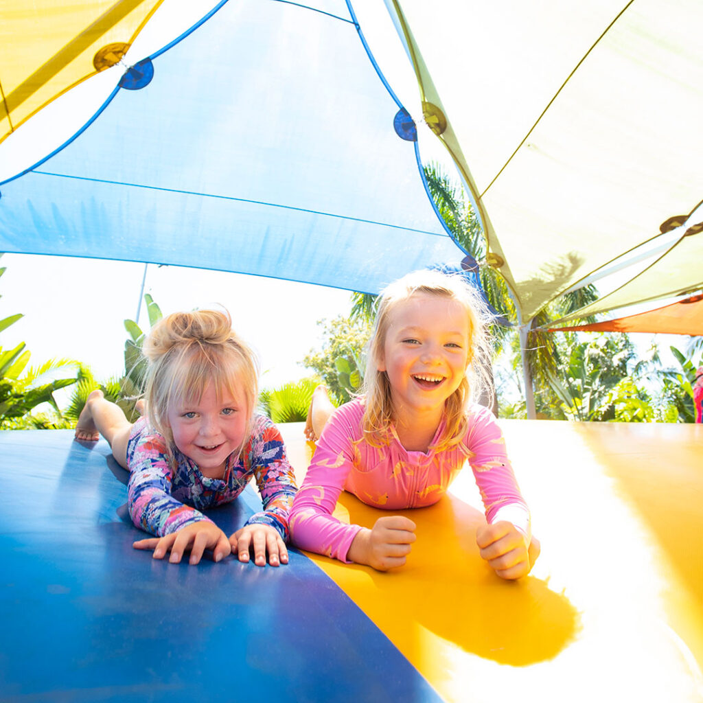 Big4-gold-coast_jumping-pillow | Kids in Brisbane, Gold Coast, Sunshine Coast | Kotc Kids on the Jumpin Pillow at Big4 Gold Coast Holiday Park