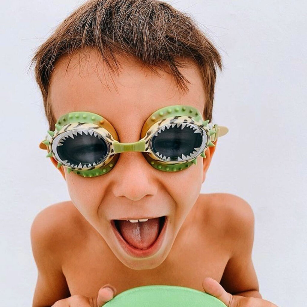 Moobaba-swim-goggles | Kids in Brisbane, Gold Coast, Sunshine Coast | Kotc Prehistoric Times Swim Goggles