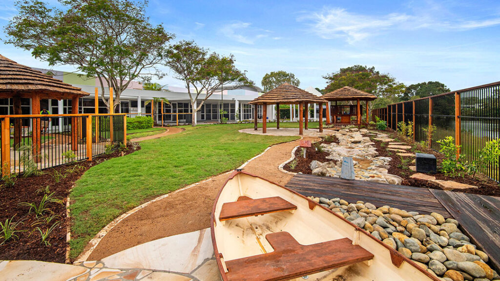 the Outdoor Space at out & About Care & Education - Early Learning Centre on the Sunshine Coast