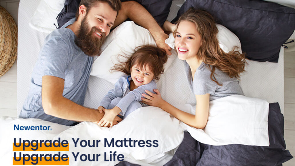 Happy Family in Bed