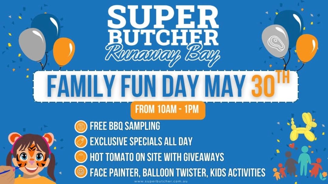 0527_superbutcher_familyfunday_hero | Kids in Brisbane, Gold Coast, Sunshine Coast | Kotc Super Butcher Runaway Bay Family Fun Day