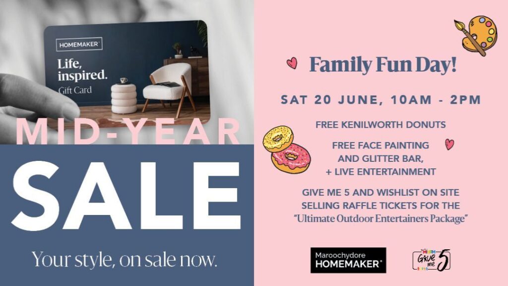 0617_maroochydorehomemaker_famiyfunday_hero | Kids in Brisbane, Gold Coast, Sunshine Coast | Kotc Family Fun Day at Maroochydore Homemaker Centre
