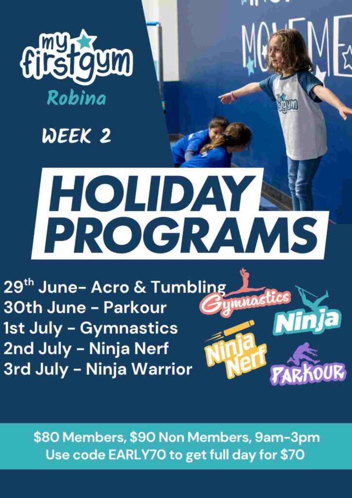 Myfirstgym Robina Winter School Holiday Program