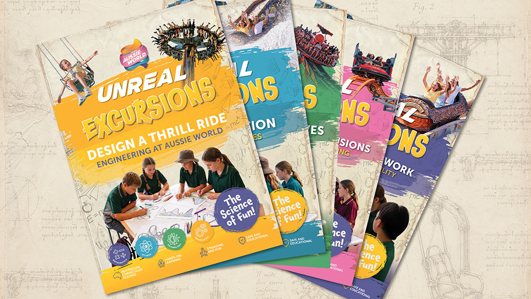 Booklets from the Aussie World Unreal Excursions Education Program