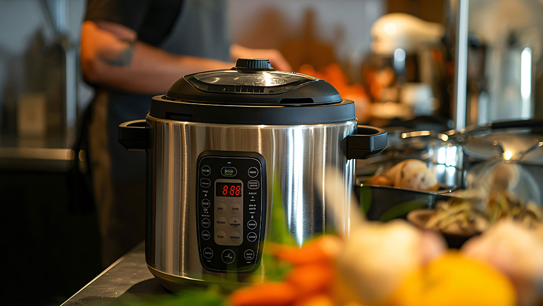 Programmable Slow-cooker on Kitchen Bench