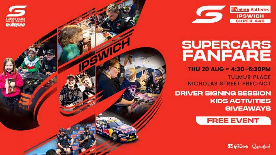 0812_supercarsfanfare_hero | Kids in Brisbane, Gold Coast, Sunshine Coast | Kotc Supercars Fanfare