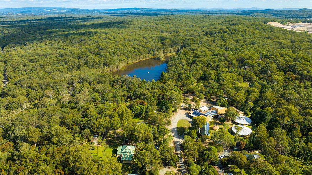 Aerial View of the Great Aussie Bush Camp, Kindilan