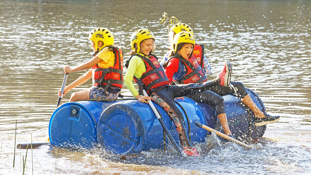 Children Rafting at the Great Aussie Bush Camp, Kindilan