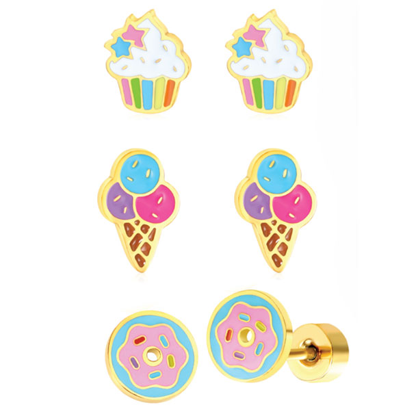 Baby Jewels Earrings Come in a Range of Cute and Colourful Designs with Screw Back Fastenings