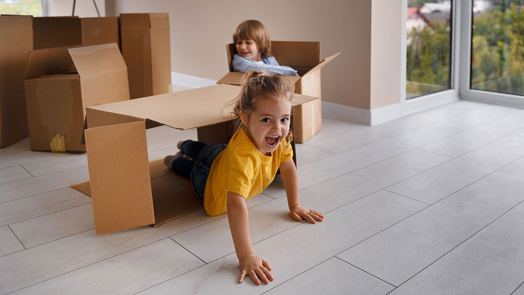Children-with-moving-boxes | Kids in Brisbane, Gold Coast, Sunshine Coast | Kotc Children Playing in Moving Boxes