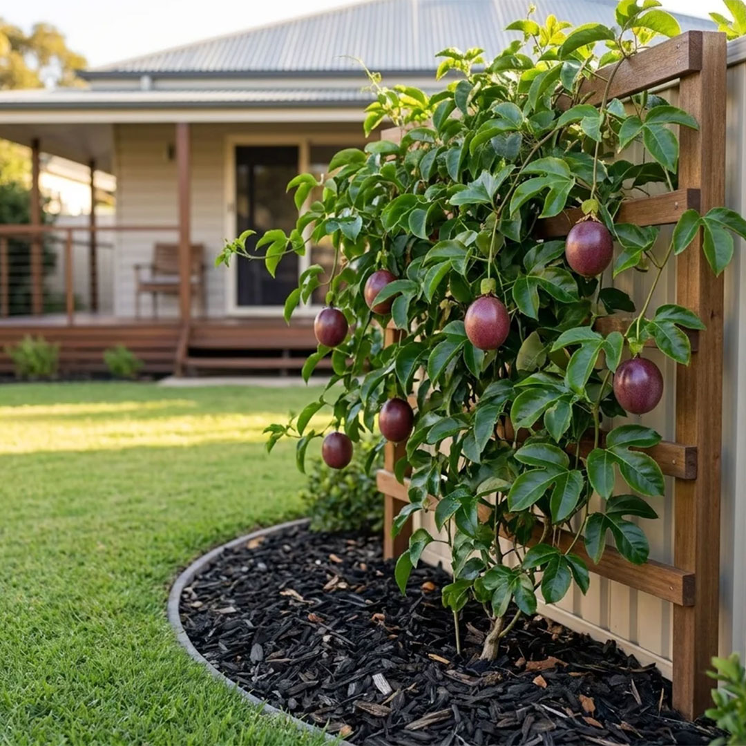 Passionfruit Growing on Fence