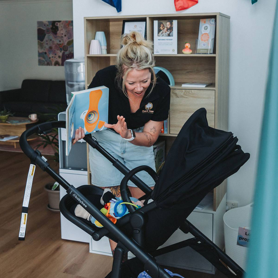 Worker with Baby at Peach Tree Perinatal Wellness Sunshine Coast